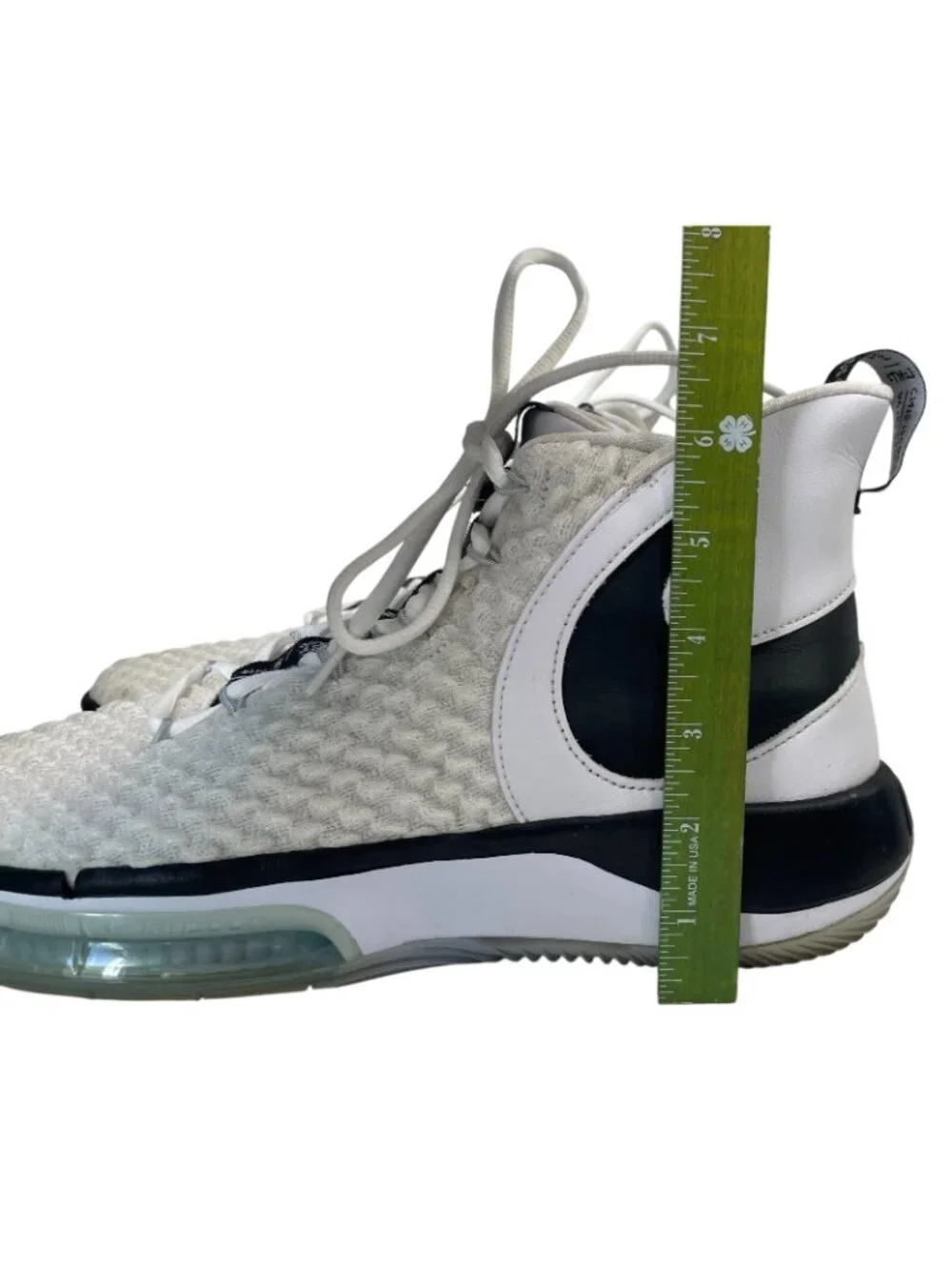 Nike AlphaDunk Basketball Shoes Mens 12 White Black CN9491-107 High Top Sneakers